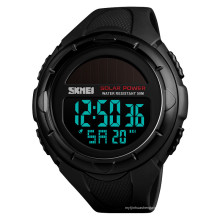 Relógio de pulso masculino para esportes ao ar livre SKEMI 1405 50M à prova d&#39;água relógios digitais de energia solar